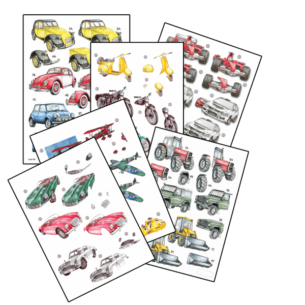 Craft uk Decoupage Transport Cars