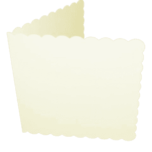 CRAFT UK Card and Envelopes - Ivory/Cream Scalloped