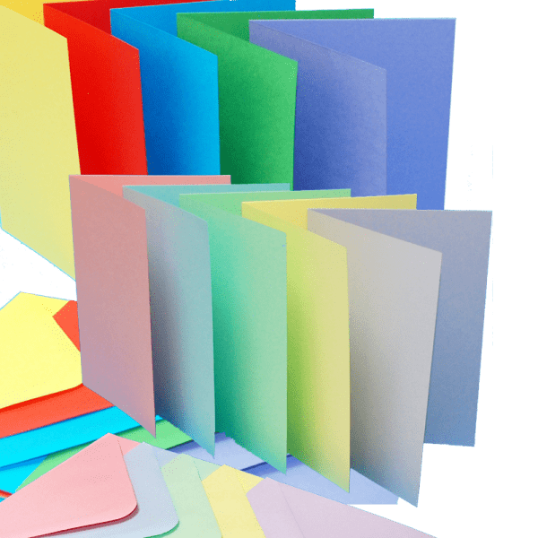 Assorted Coloured Card and Envelopes Craft Uk