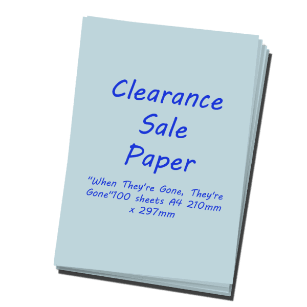 Coloured Paper Clearance Sale "Inserts"